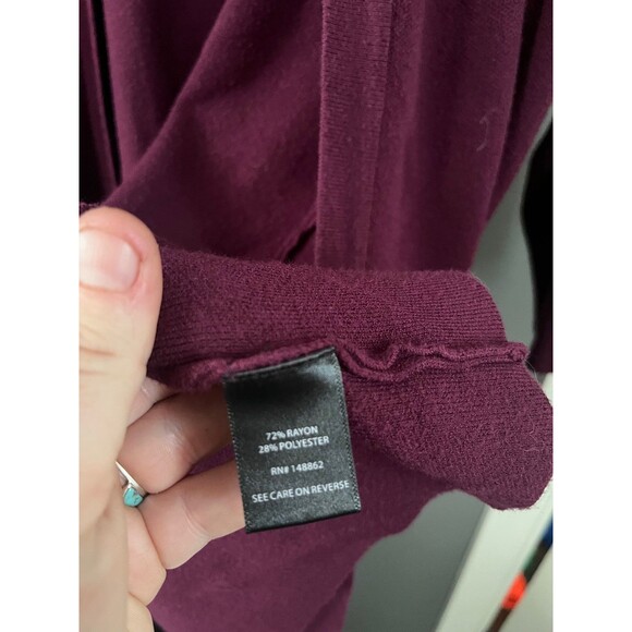 Torrid size 3 burgundy red dark pink long cardigan sweater - Picture 3 of 4